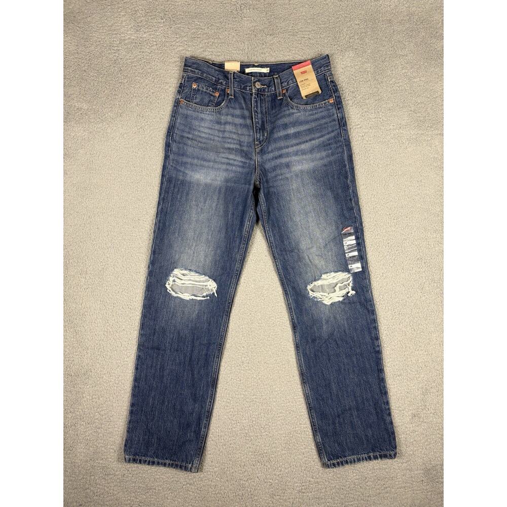 Levi's Jeans Women’s 29 Blue Low Pro Straight Distressed Hipster Capsule Grunge